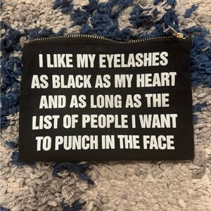 Black and White Zipper Pouch